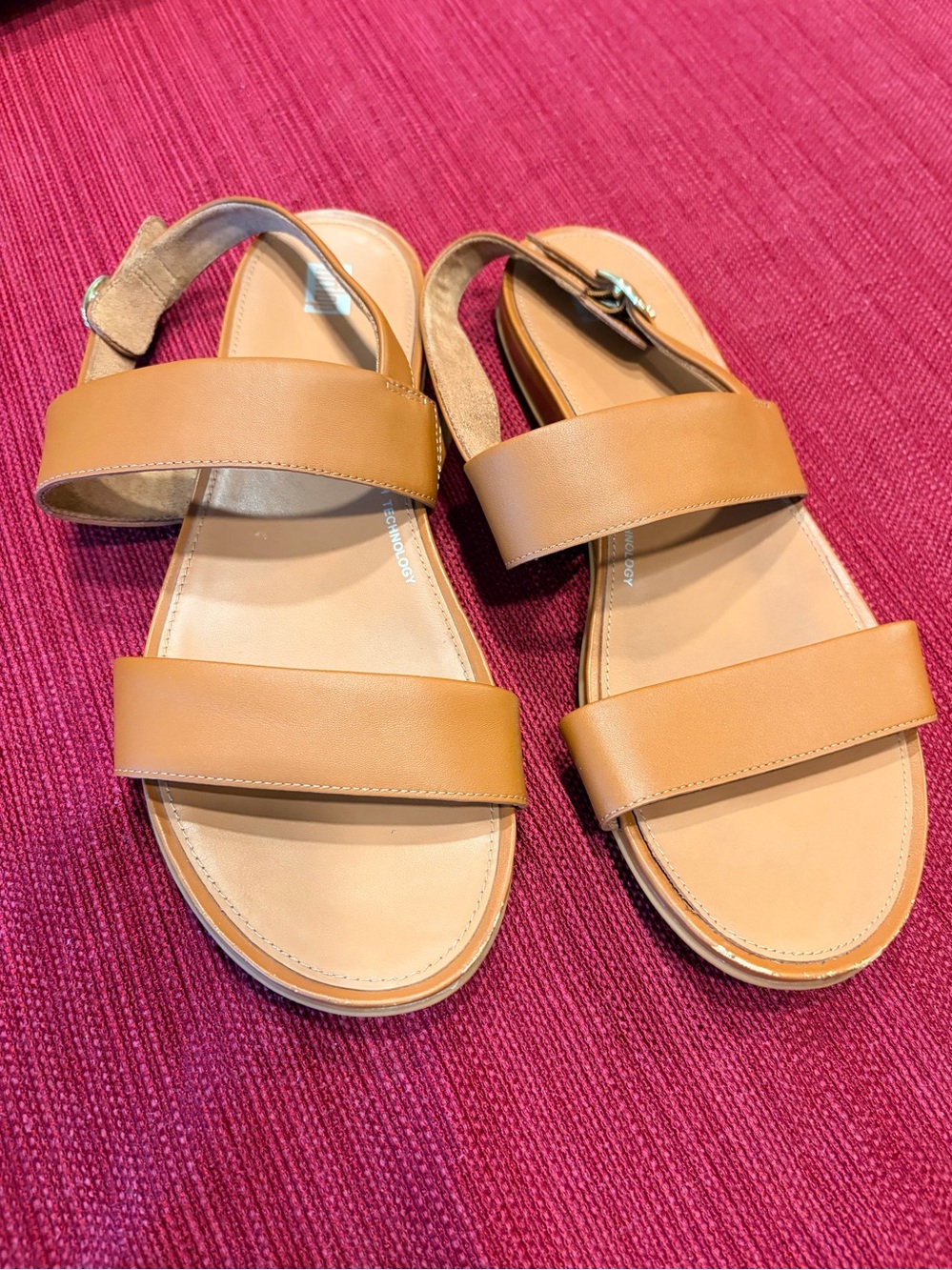 FitFlop Gracie Leather Back-Strap Sandals Tan Women’s Size 11